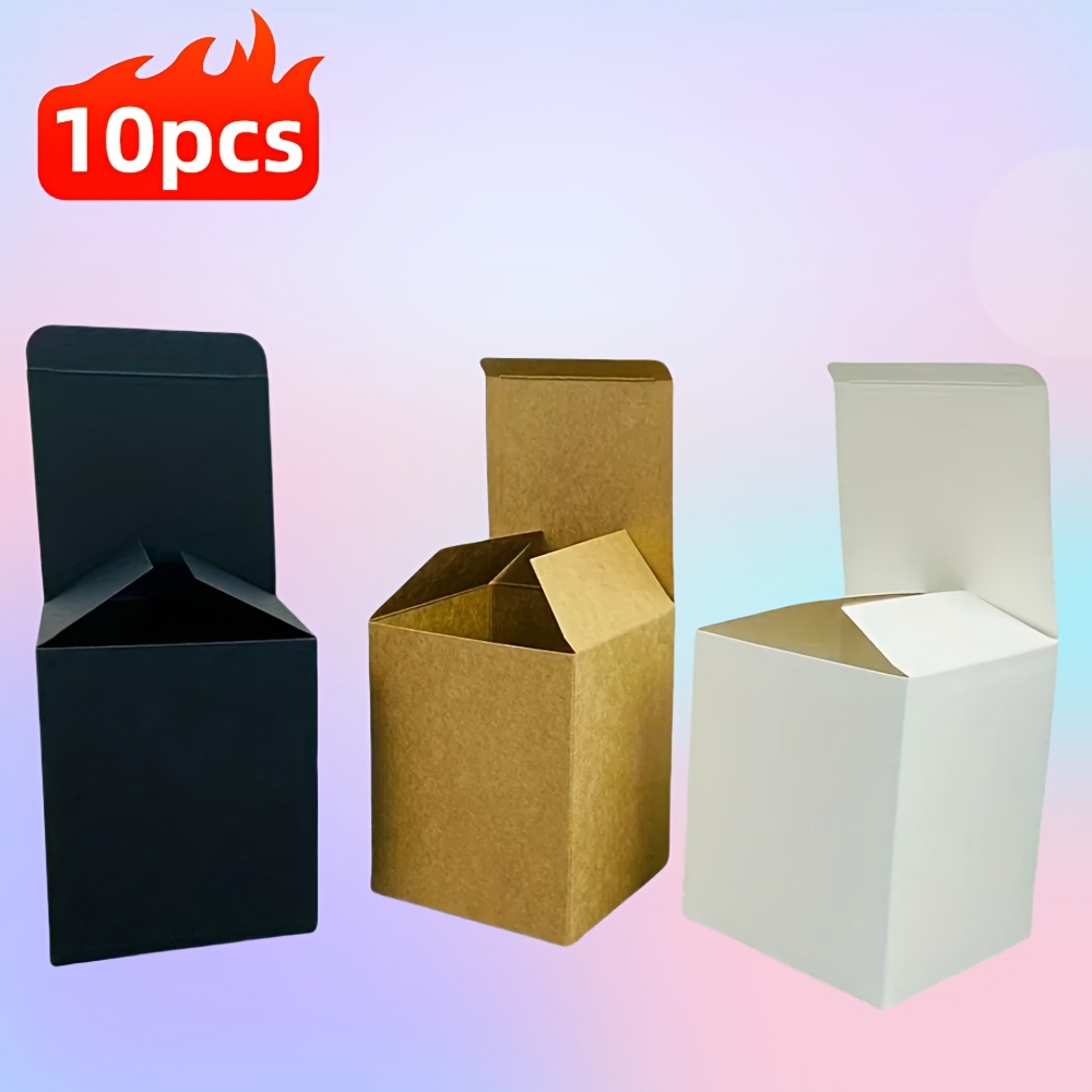 

10-pack Gift Boxes With - Assorted Colors (black, White, ) - Thickened & 105x105x130mm - Ideal For Christmas, Halloween, Holidays - Packaging For Presents & Accessories