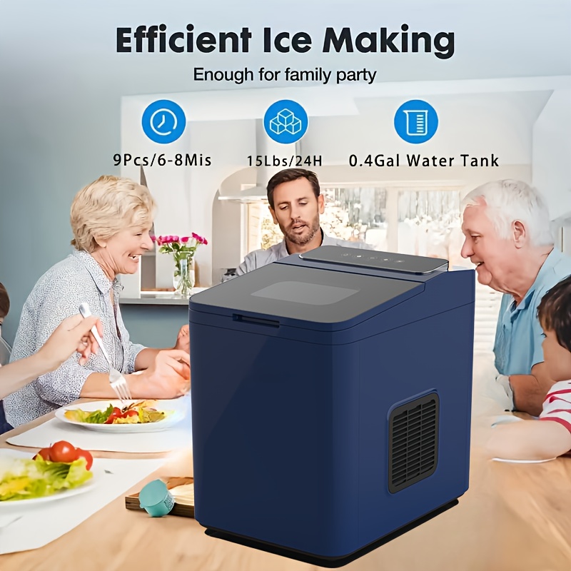 christmas gift ice maker countertop 9 cubes ready in 7 20lbs in 24hrs 2 sizes of bullet ice self cleaning ice machine with ice scoop and basket for home kitchen details 7