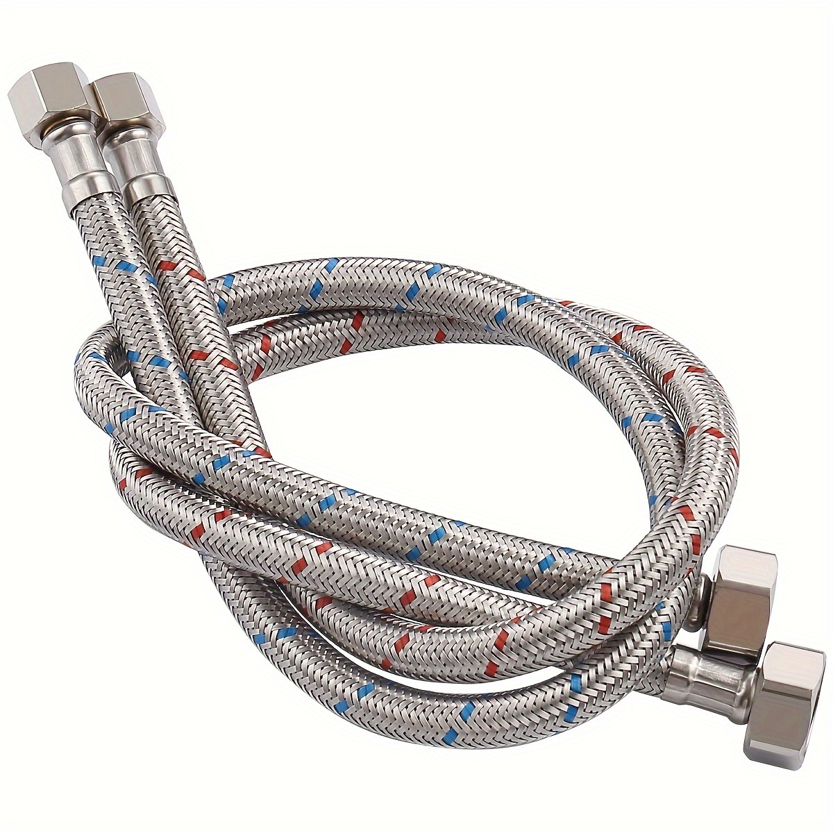 16.4FT 5M AN6 Stainless Steel Braided Fuel Line Hose For Fuel