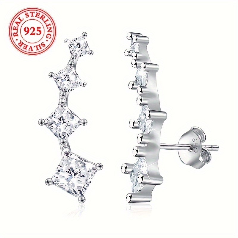 

Boucles d'Oreilles Clous Élégantes en Argent S925 - Hypoallergéniques, Parfaites les Fêtes & Cadeaux