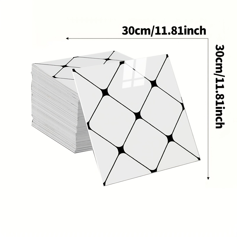 TEMU 50 pezzi di pannelli murali morbidi autoadesivi con motivo , pannelli in PVC anti-collisione, base in foglio di alluminio, adesivi murali in