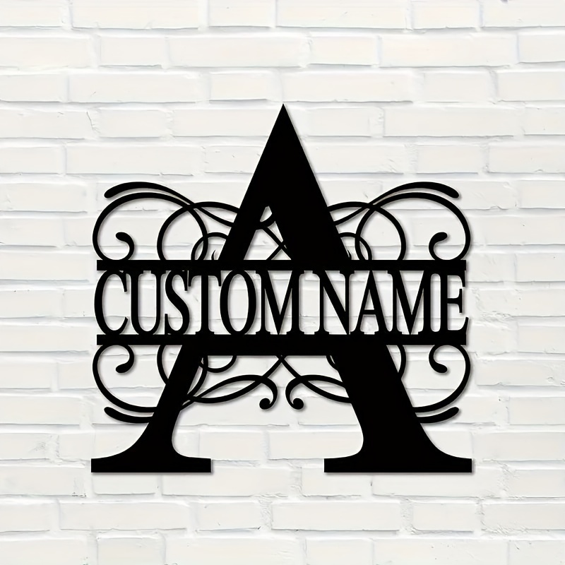

Custom Family Name Metal Sign - Personalized Wall Decor With Split Letters, Perfect For Front Door, Home & Garden, Living Room - Unique Gift Idea