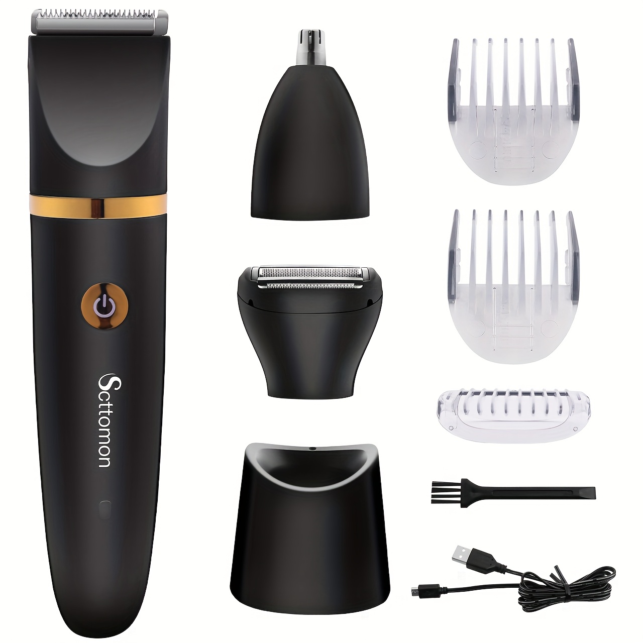TEMU Body Hair Trimmer For Men, Pubic Hair Trimmer, 3in 1 Hair Clipper Kit Body Electric Shaver Razor, Grooming For Face And Body, Gifts For Women