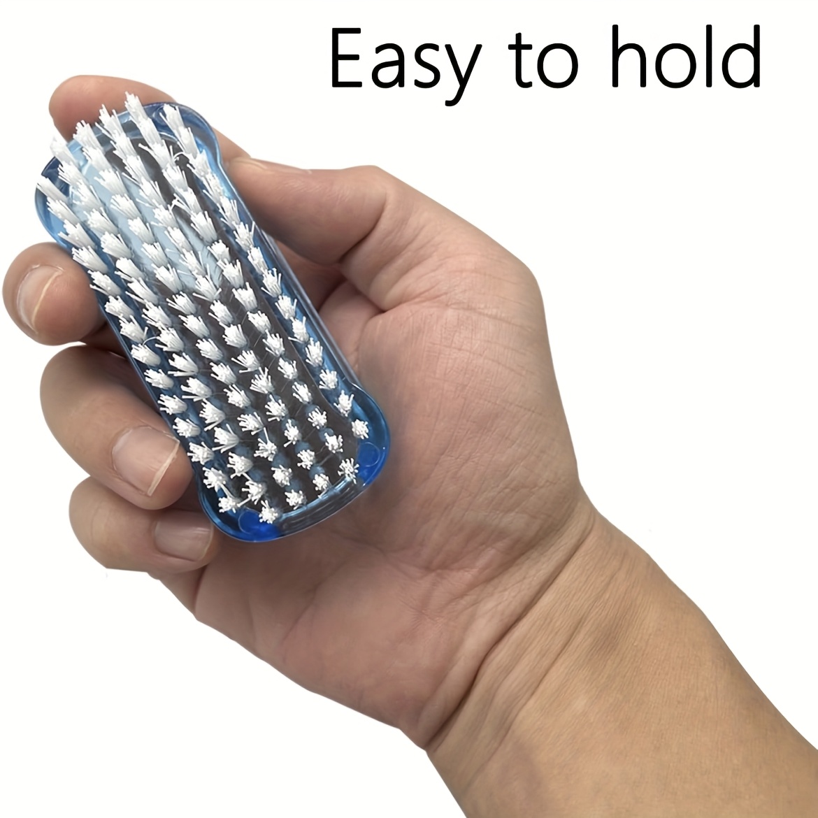 TEMU Lot de 3 brosses à ongles à double tête à poils rigides | Poils larges + étroits en PP | Nettoyage en profondeur pour la saleté tenace et mortes