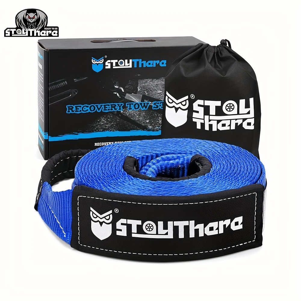 

Stay There Tow Ropes For Trucks (3'' × 20'/3'' × 30'), Heavy Duty With 30000 Lb Capacity-emergency Towing Rope For Recovery Vechiles-storage Bag (blue)