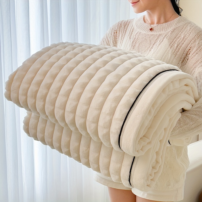 

Pattern Blanket, All-, Multifunctional, , 300-350g , Knitted, Unprinted, Fleece, Bed For Home & Kitchen Use