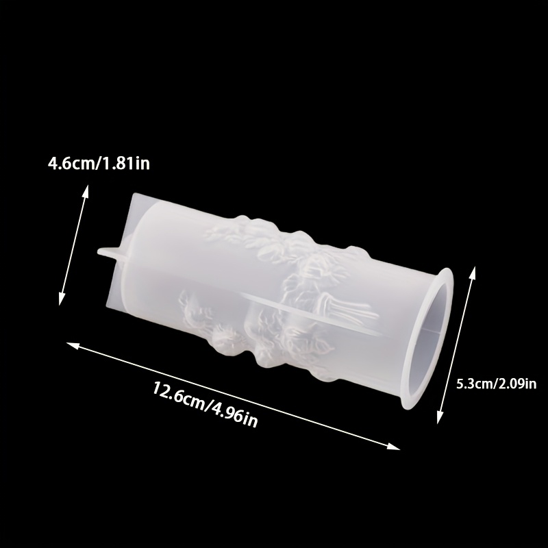 E-shop DNEJIU Silikonform für DIY - Rosenstruktur Zylindrische Kerzen- & Schmuckherstellungsform, Unregelmäßige Form Wachs-/Harzform geeignet für