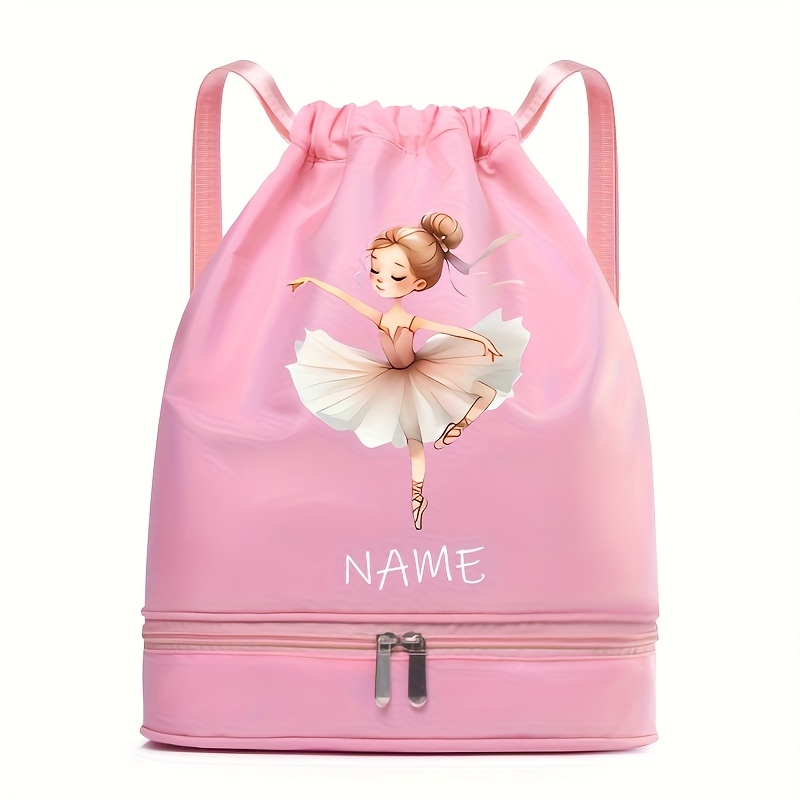 Ized Name/initials Dance Bag Compatible For Ballet - & Women's Dance Pack With Shoe Compartment, Adjustable Strap, Durable Oxford Fabric - Lightweight For, Travel, Gym ( /////)
