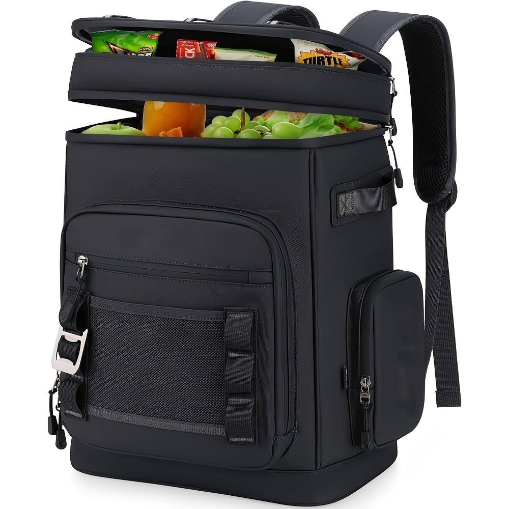 Temu – TEMU Outdoor Backpack Cooler – Large Insulated Cooler Backpack For , 30l Holds 48 Cans, 30l, Portable 2 Leak Proof Compartments Coolers Bag For