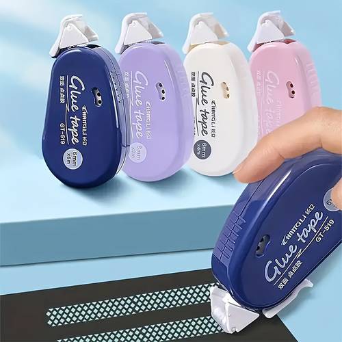 4pcs double sided tape rollers for scrapbooking crafts and office use durable polyethylene terephthalate tape with design ideal for and journaling projects scrapbooking supplies