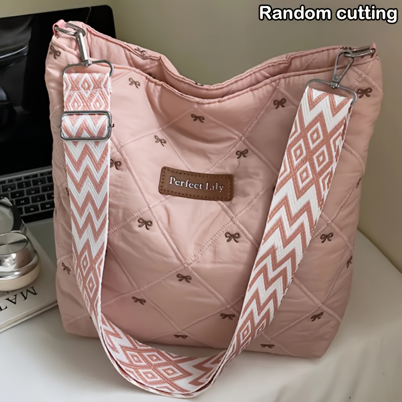 Image of New Women's Crossbody Bag With Trendy Patterns. Cut Fabric Pattern. Adjustable Shoulder Strap And Shoulder Bag Use. Suitable For Daily And Shopping, Holding Personal , Perfect Gift