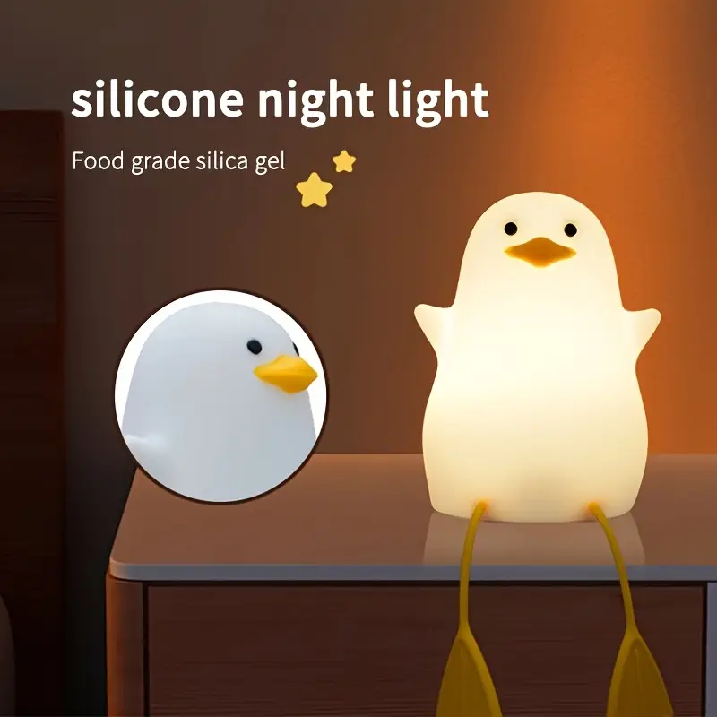 a yellow duck night light a fun yellow that flaps its wings a phone holder a rechargeable night lamp suitable for bedrooms and living rooms a quirky home decoration birthday and easter gifts Product details 5