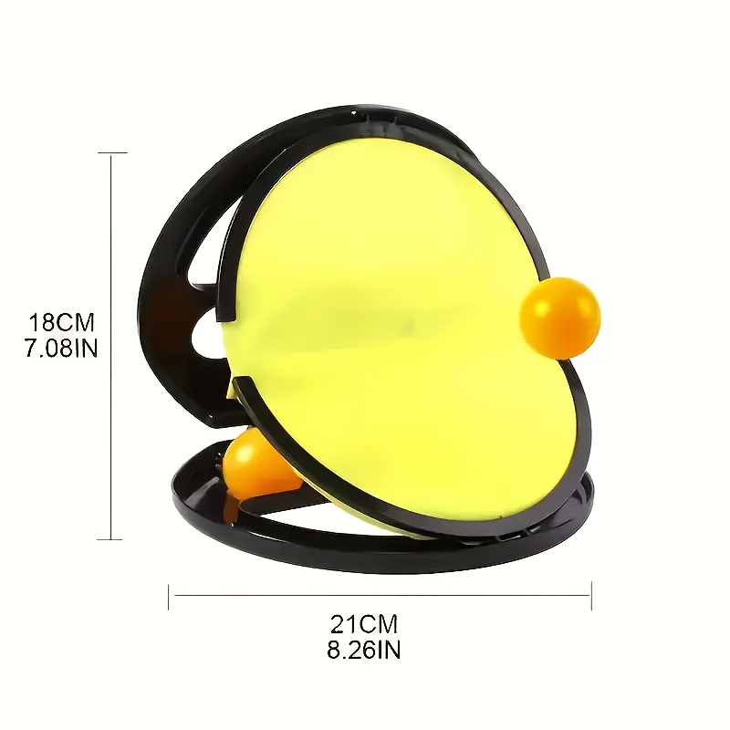 Image of Fun Catch: Outdoor And Indoor Hand-eye Coordination Toys, Parent-child Interaction, Improve Hand-eye Coordination - Includes 1 Racket And 2 Balls