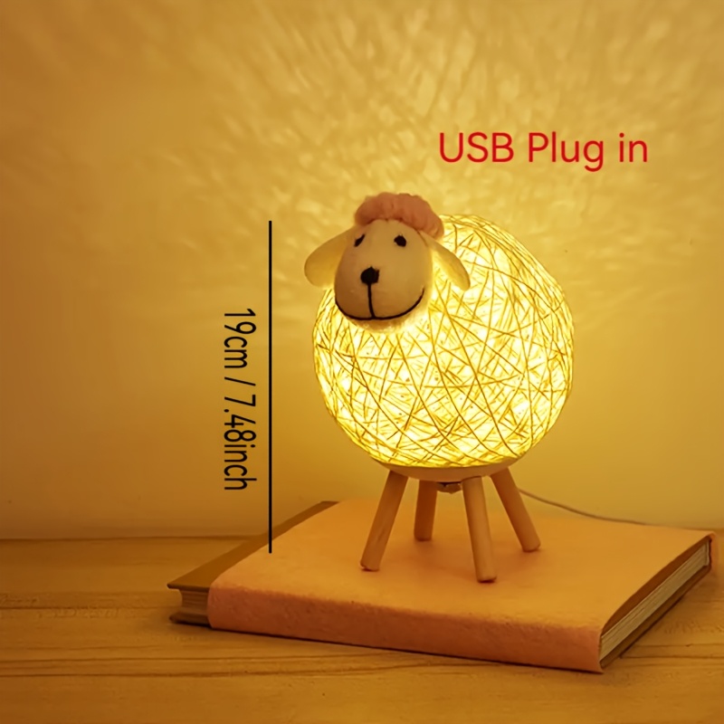 sheep shaped led table lamp night   artistic decoration with plug   ideal for bedroom living room holiday birthday gifts no battery included Product details 0