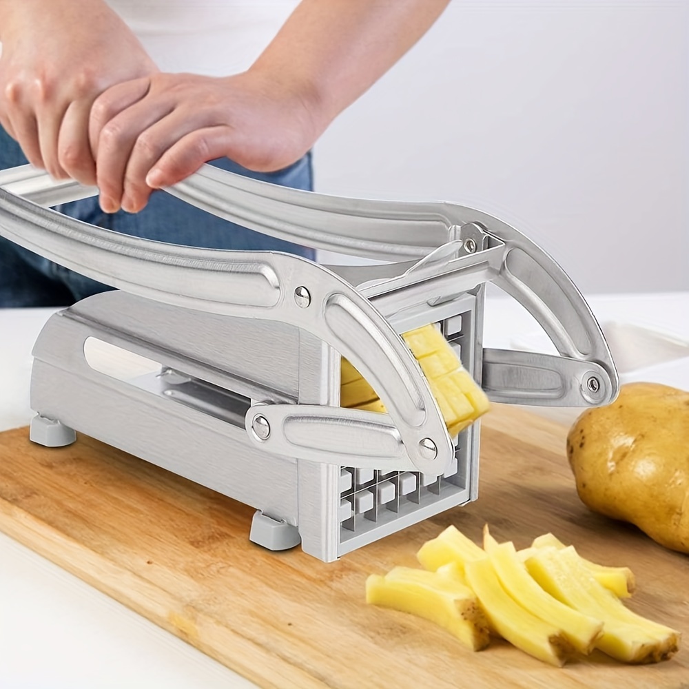 

Stainless Steel Manual French Fry Cutter - Versatile Potato & Vegetable Slicer, Perfect For Home Kitchens And Restaurants