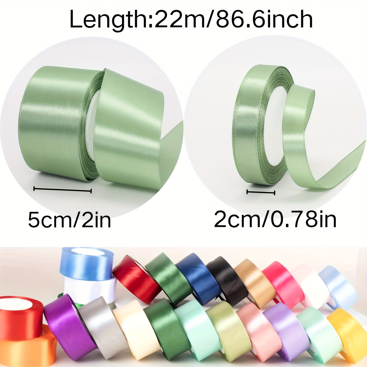 Ruban De Satin Double Face En Polyester épais Pour Emballage Cadeau