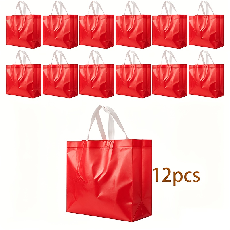 TEMU 12 Large Gift Bags In - Golden, Red, And Blue. Shopping Bags. Wholesale Of Extra-large Gift Bags For Malls, Stores, Stores. Shiny For Christmas,