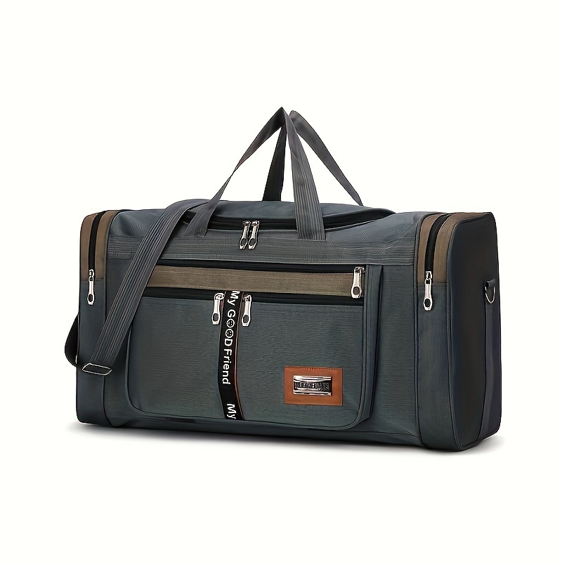 Large Capacity Foldable Travel Duffel Bag - Portable Nylon Luggage for Men