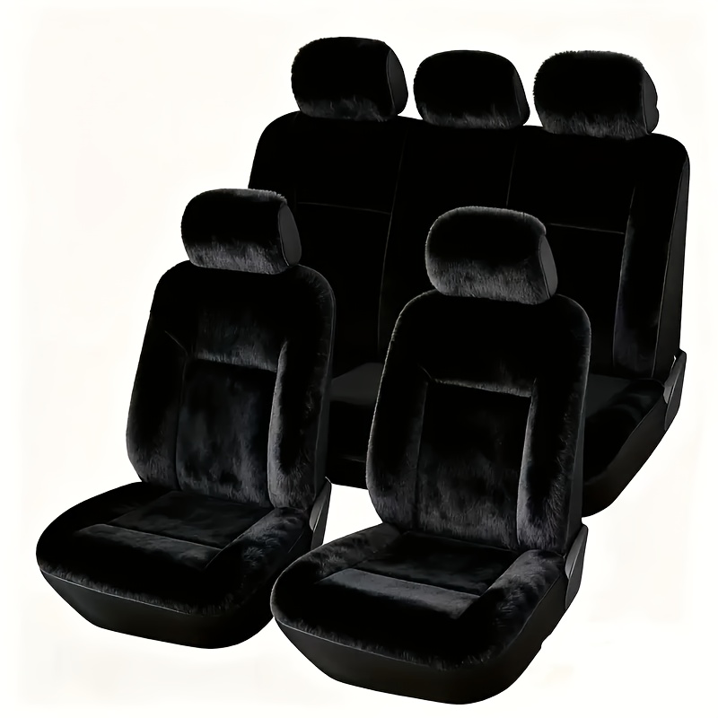 TEMU Luxury Plush Seat Covers For 5 Seats, Designed To Wrap Fully Without Slipping Edges, Providing Throughout Winter. Compatible With For All Car Models, Covers Are And Ready For Use