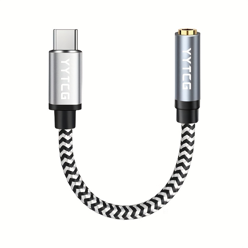 Image of Yytcg Usb C To 3.5mm Female Aux Headphone Adapter Type C To 3.5mm Converter Audio Cable Length Is About 16cm/6.3inch