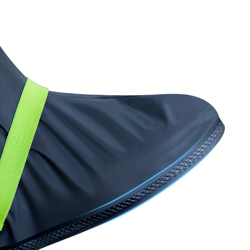 a pair of durable thick high top shoe covers suitable for outdoor activities and cycling black waterproof and snowproof protective shoe covers that   reused 6