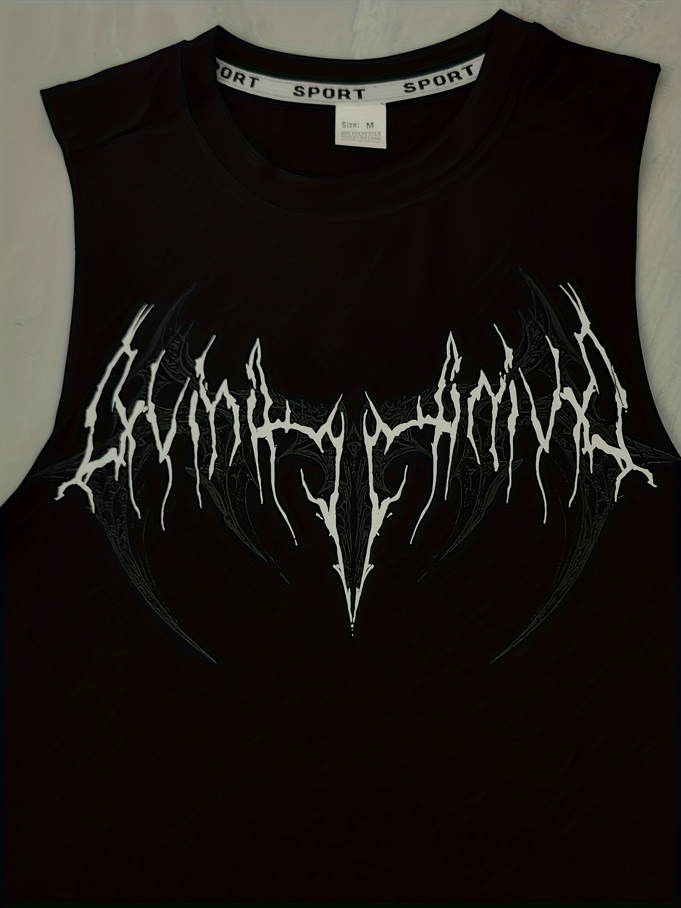 breathedivinity mens sleeveless muscle shirt high stretch quick dry athletic top with back chest muscle print gym running   breathable workout shirt for men ideal for fitness training casual wear gym apparel Product details 3