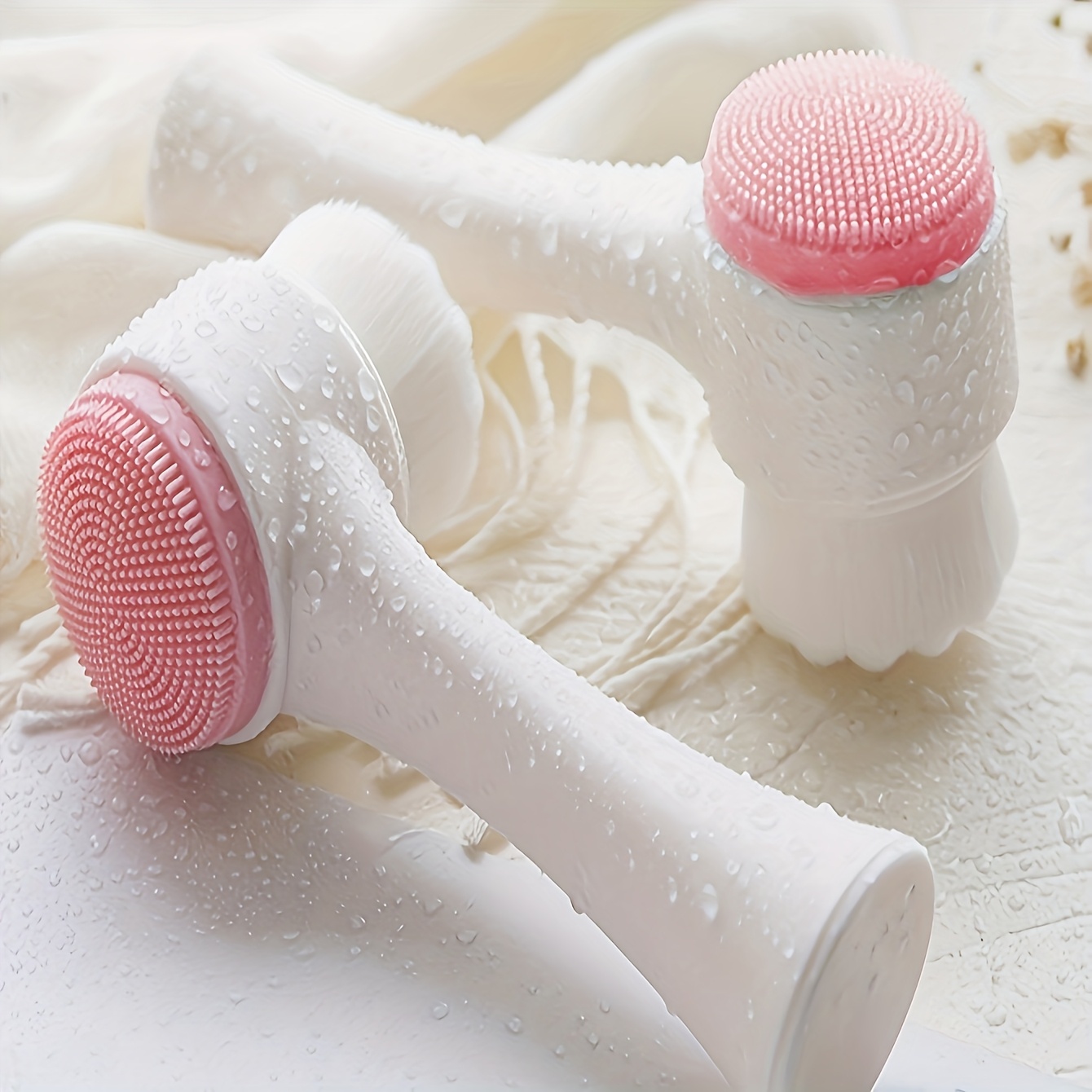 Facial Brush, Facial Exfoliating And Deep Cleansing Brush, Double-Sided And Soft Bristle Cleansing Milk, Light Care Facial Toner 365 Days Use, Suitable for All Seasons, Available in 194 Countries, Includes 24 Festivals