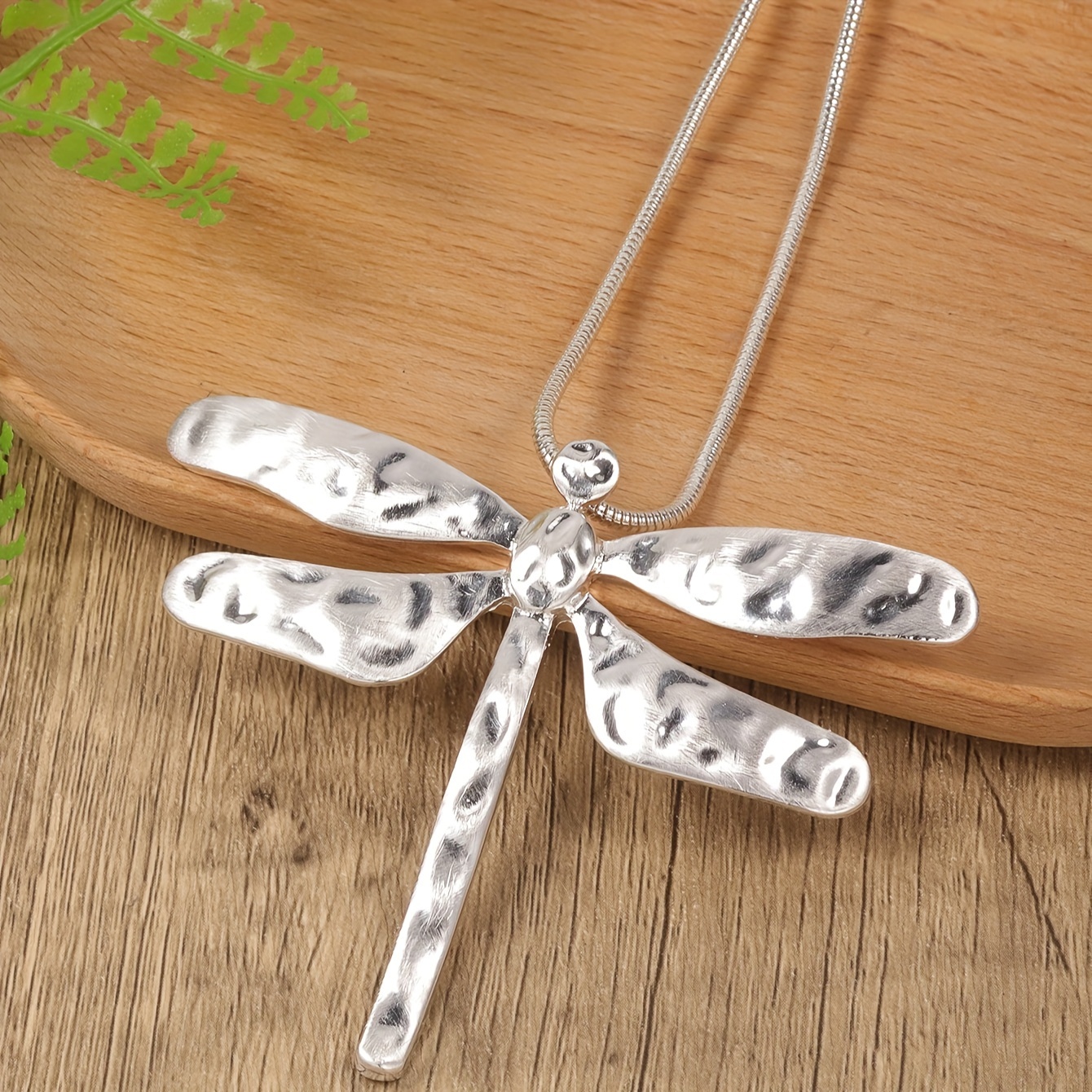 

Boho-chic Silvery Dragonfly Pendant Necklace - Zinc Alloy, Long Sweater Chain For Women | & Elegant Accessory For Casual Attire