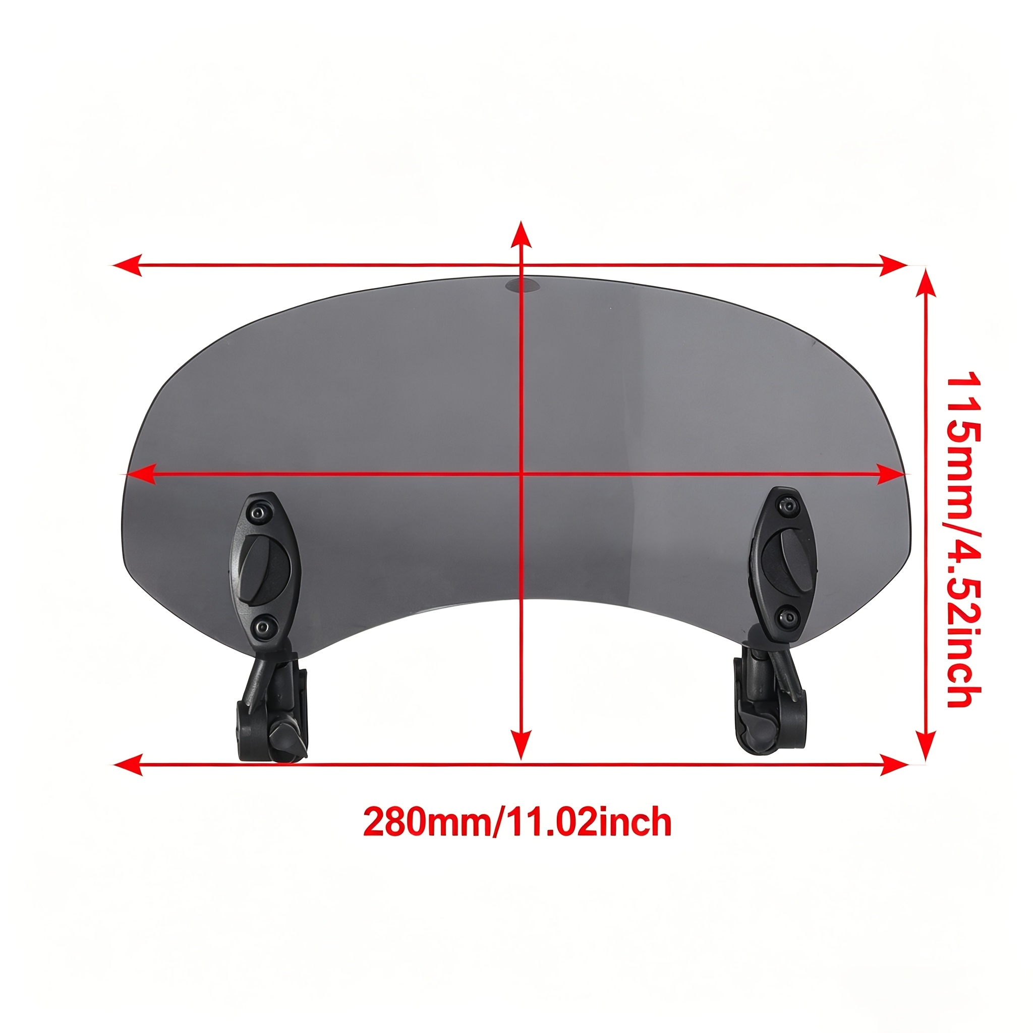 TEMU Motorcycle Windshield And Installation Additions, Adjustable Wind Deflector, Sizes, Clip-on Windshield, Universal