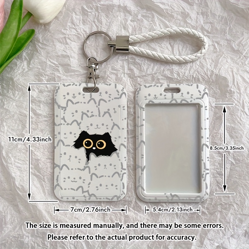 TEMU 2d Cute -themed Id/bus/meal Card - Adorable Kitten With Compatible For, Office, Public Transport - Durable Plastic Suitable For Fans, Ideal Gift