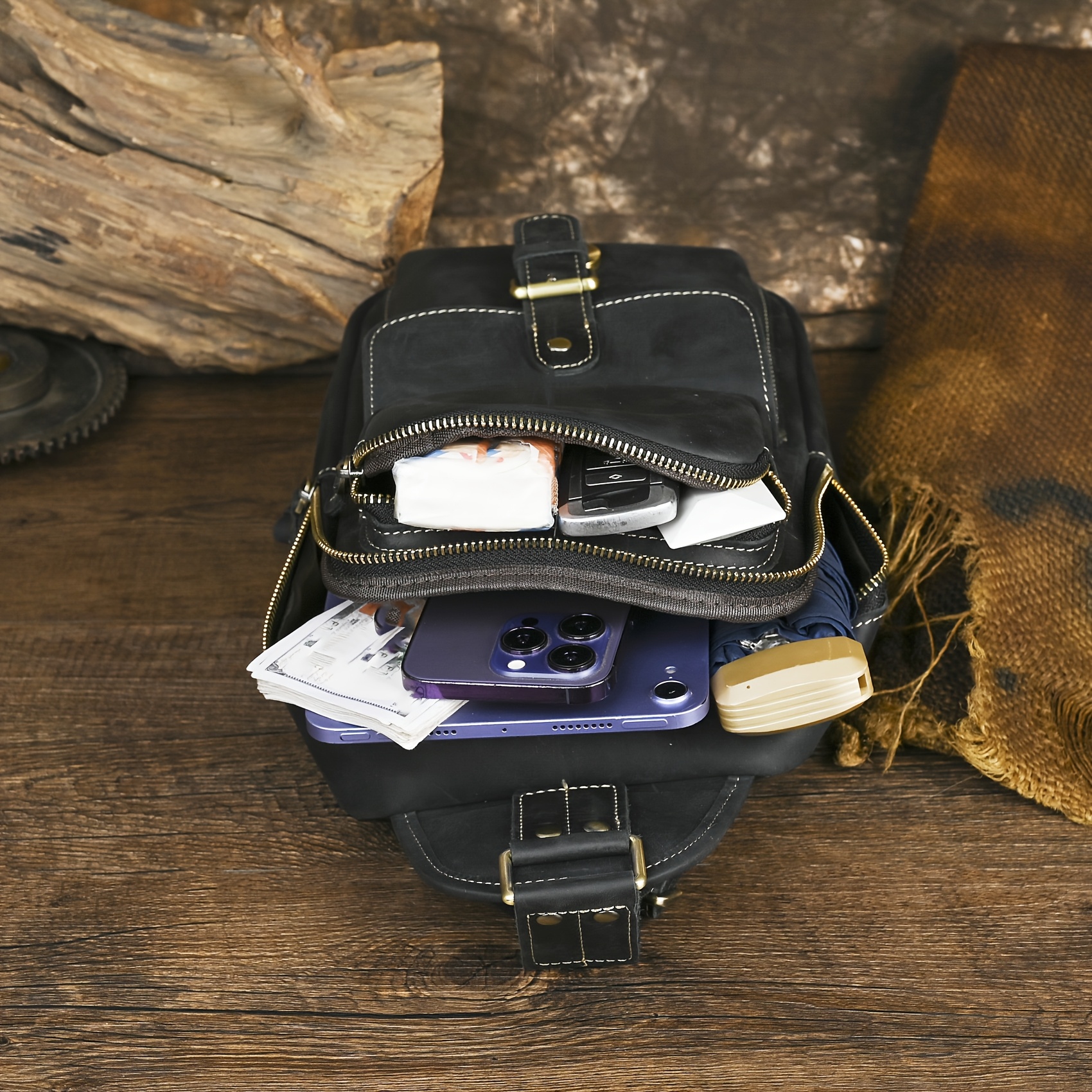 Premium Cowhide Chest Bag 1315