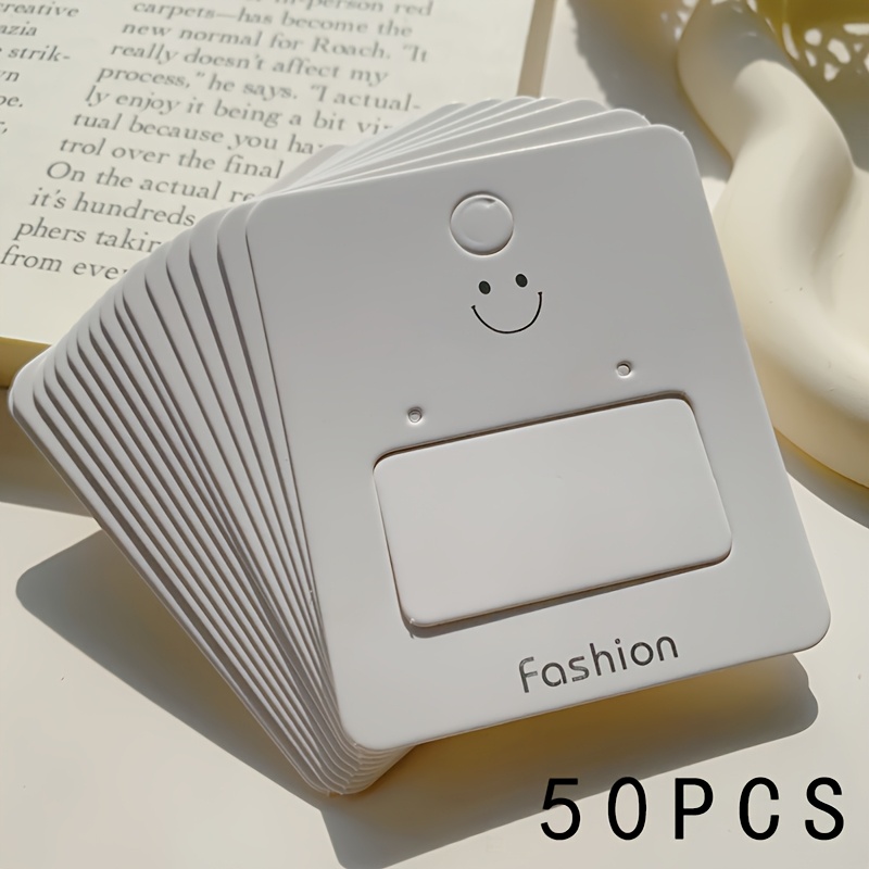TEMU 50 cartes ajourées pour boucles d'oreilles avec visage joyeux