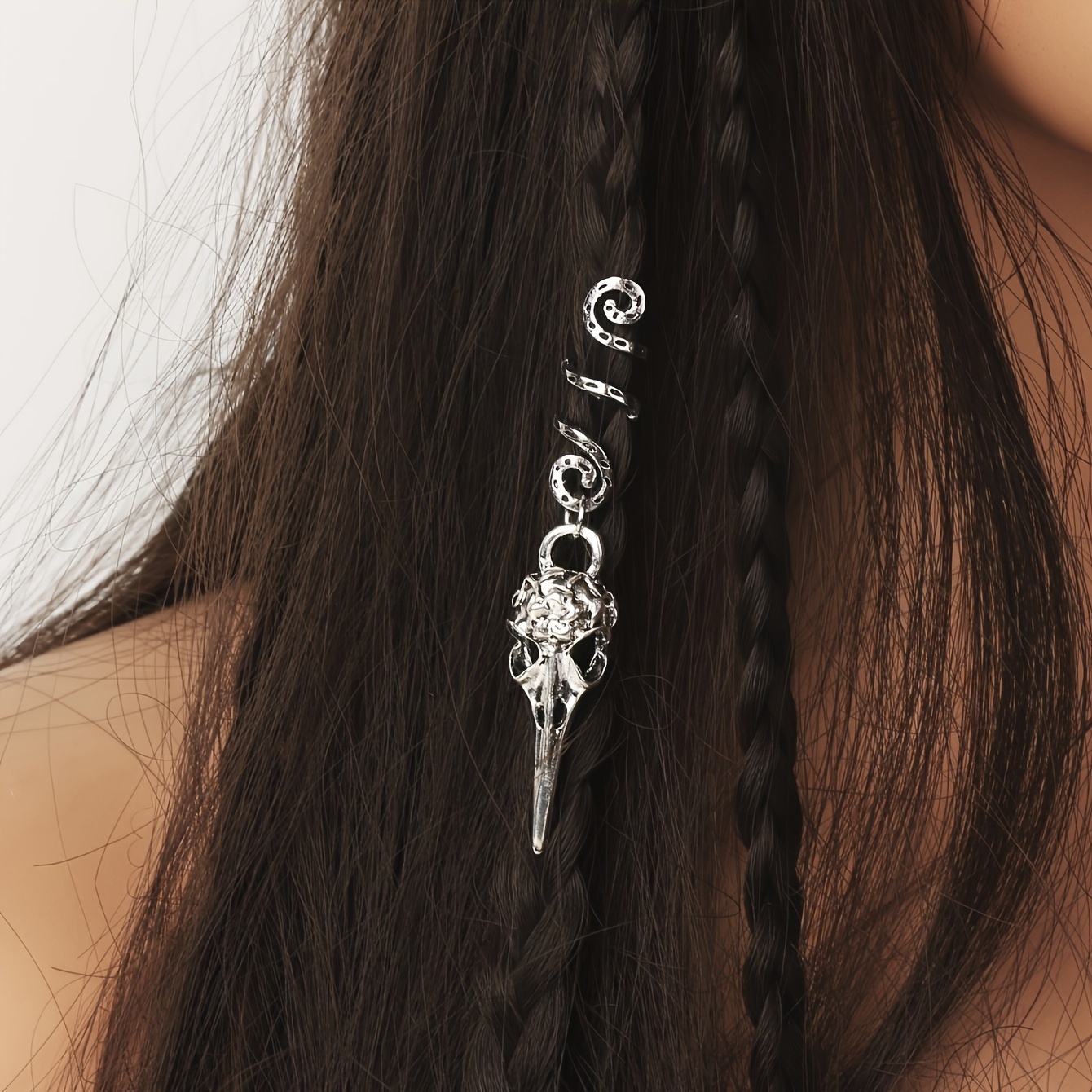 

Skull Head Shape Pendant Dreadlock Braids Accessories For Women