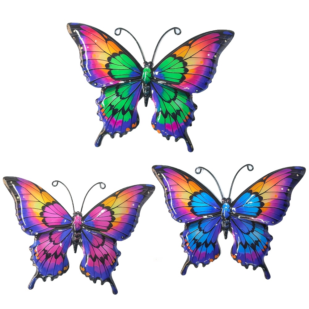 TEMU 3pcs Metal Wrought Iron Wall Decor, Home Wall Decoration, Suitable For Garden, Living Room, Bedroom, Kitchen, Dining Room, Porch, Patio Wall