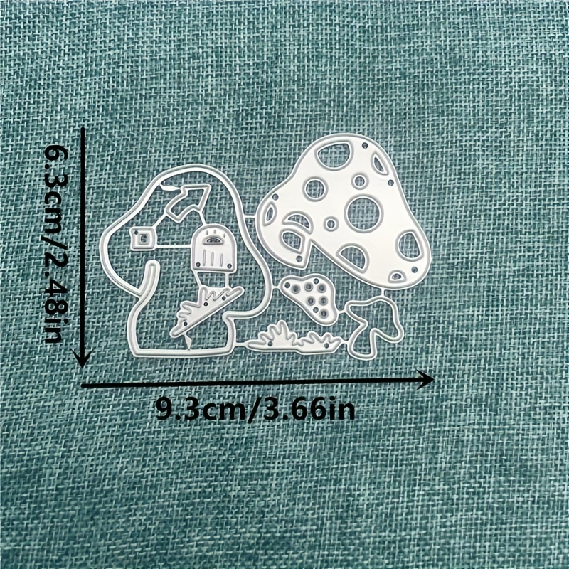 Image of 1pc 3d Mushroom House Frame Metal Cutting Mold Template Diy Decoration Embossing Handmade Template