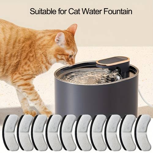 replacement filters for automatic pet water dispenser polyester blend unscented uncharged no battery with 18 coconut activated carbon options for cats dog water fountain maintenance