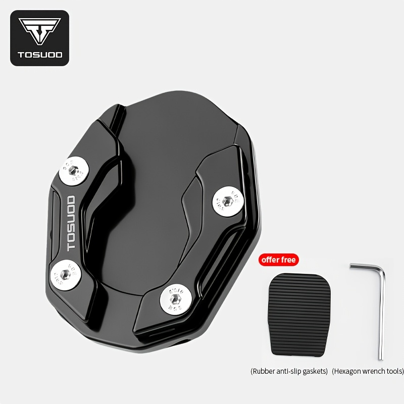 TEMU Plus Size Electric Bike Side Stand Pad Aluminum Alloy Aesthetic Height Increase Pad Large Contact Single Piece Pad Modification Motorcycle
