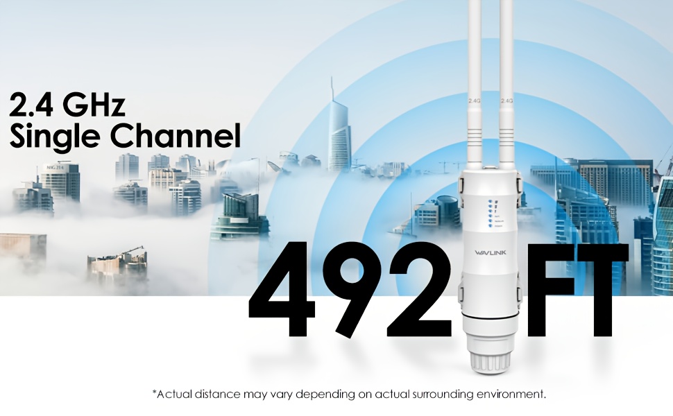 WAVLINK WL-WN570HN2 Wireless Access Point | PoE Powered, Dual-Band Wi-Fi Extender with 2 High-Gain Antennas, Supports AP/Router/Repeater/Mesh Modes, Operates on 2.4GHz Band