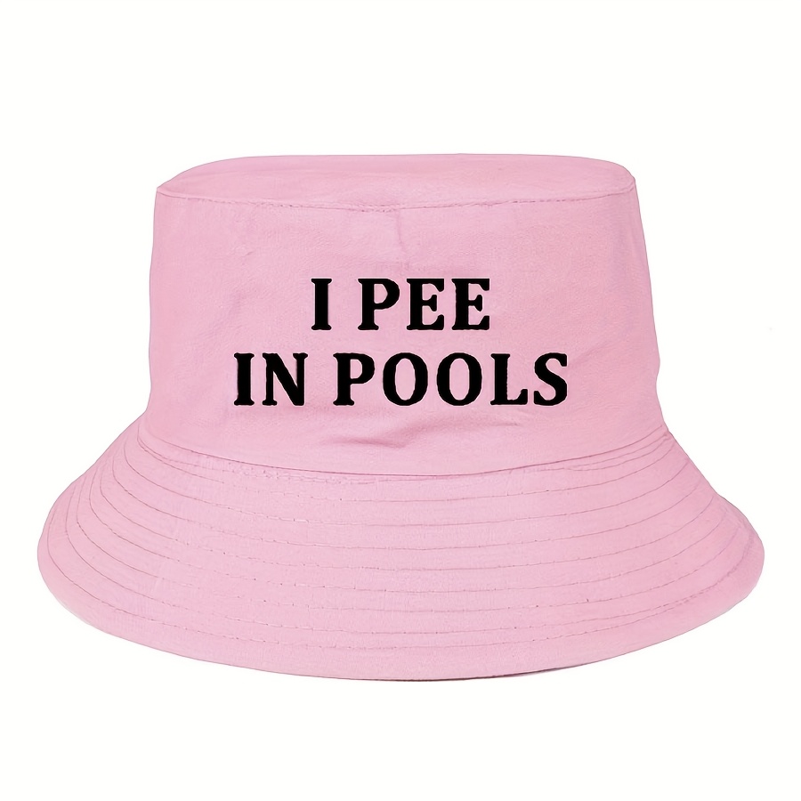 TEMU Unisex Adult Daily Summer Reversible Bucket Hat Woman Man Outdoor Visor Cap I Pee In Pools Print Panama Hats