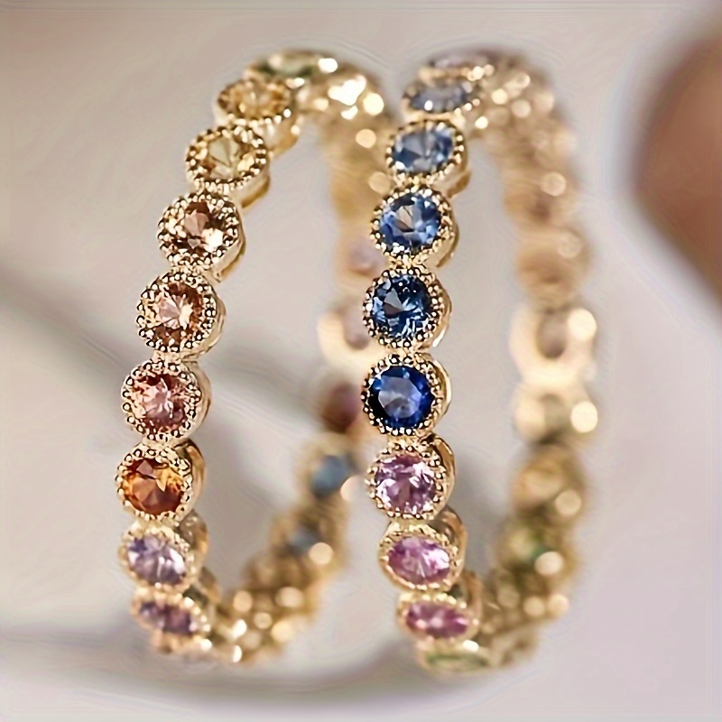 

Vintage-inspired Women's Ring With Cubic Zirconia - Parties & , Thin Ring, Fashion, Jewelry Accessories, , Elegant Style, Holiday Theme