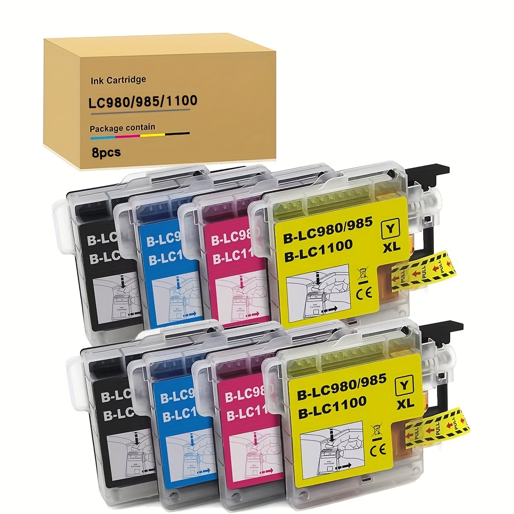 Image of Lc980 Lc985 Lc1100 Ink Cartridges Compatible For Brother Dcp-145c 163c 165c 185c 195c 197c 365cn 375cw 385c 395cn 585cw 6690cn 6690cw Dcp- J140w J315w J515w J715w Printers