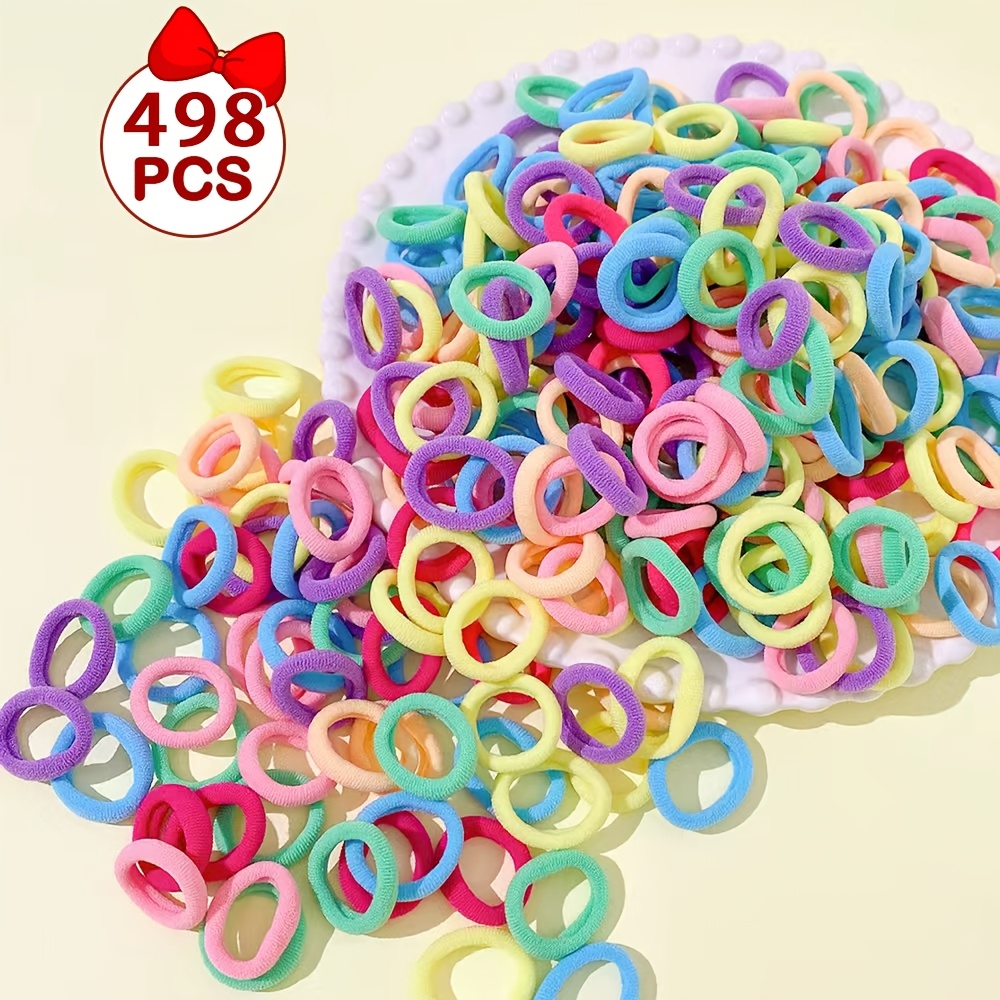 E-shop 498er Set Haargummis – Robuste und sanfte Haargummis, preiswertes 10er-Pack für Kinder und Familien