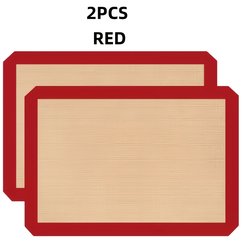 TEMU Lot de 2 tapis de cuisson en - de qualité supérieure - Plaques de cuisson antidérapantes en , tapis en antiadhésifs réutilisables pour la