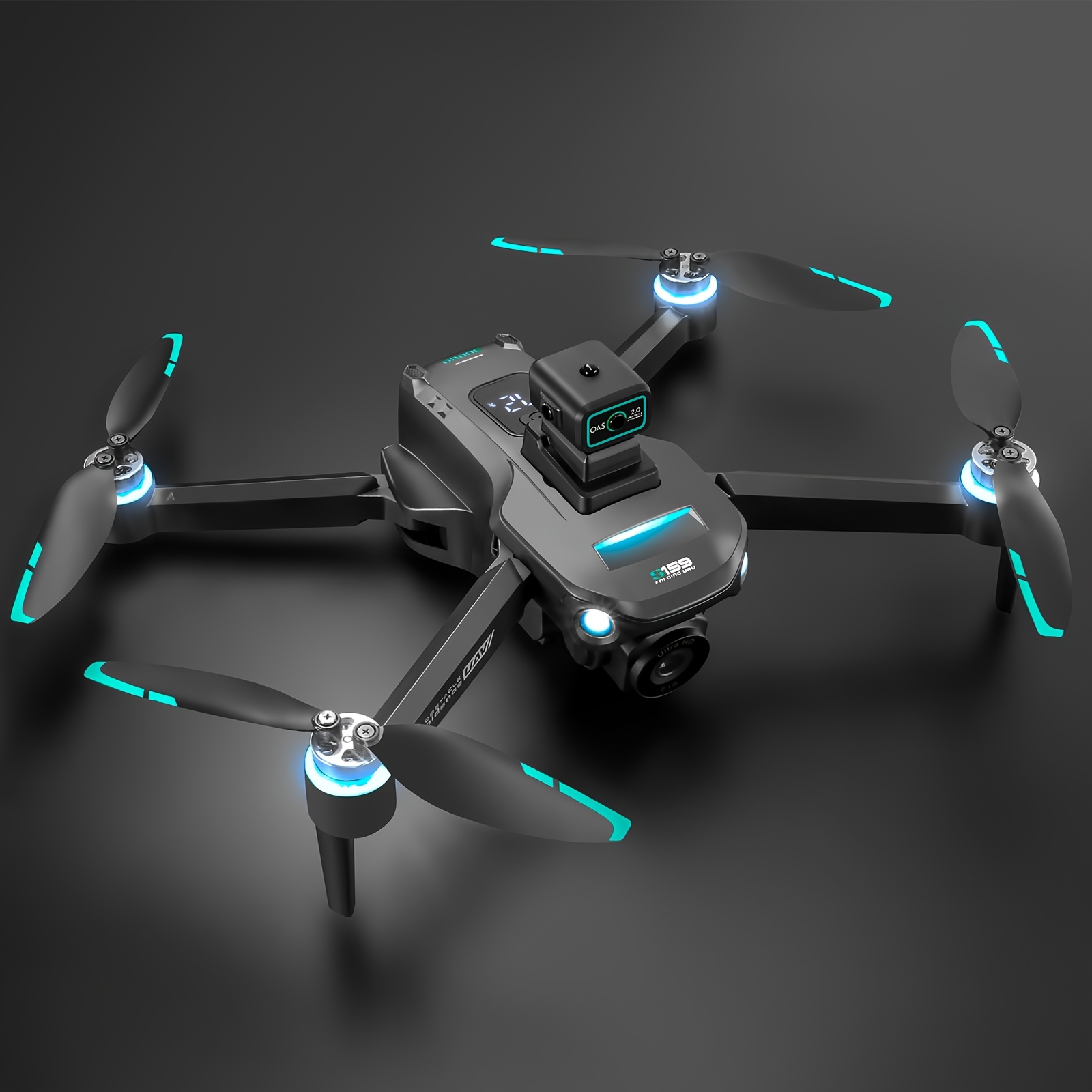 Drone S159 Smart GPS z Podwójnymi Kamerami HD, Optyczny Przepływ, Inteligentne Unikanie Przeszkód, Powrót/Obrot do Punktu Startu Jednym Przyciskiem, Fotografia Lotnicza, Transmisja WIFI w Czasie Rzeczywistym, Tryb Bezorientacyjny, Składany i Przenośny, Dron z Ekranem,Wysokiej Jakości Dron,Dron z pilotem zdalnego sterowania i ekranem,Dron Długodystansowy,Mini Dron,Mini Dron, Latanie Dronem,Kompaktowy Dron,Lekki Dron,Stabilny Lot,Trwała Konstrukcja,Hobbyści Fotografii,