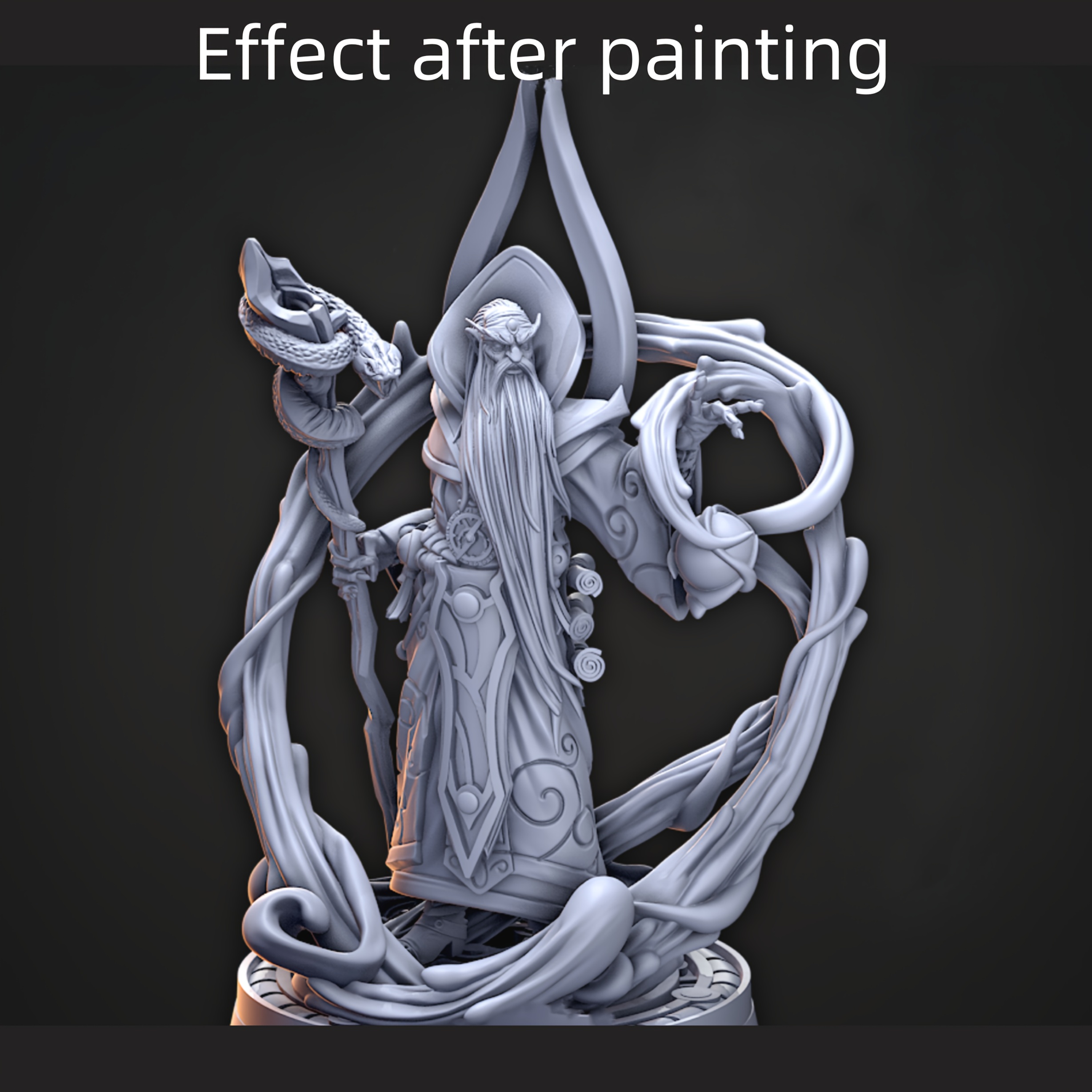 high definition 3d printed miniature statue infinite walker with   ornate   diy hand painted fantasy game piece for tabletop rpgs perfect gift for strategy enthusiasts holiday collectors tabletop game accessory intricate design detailed   0