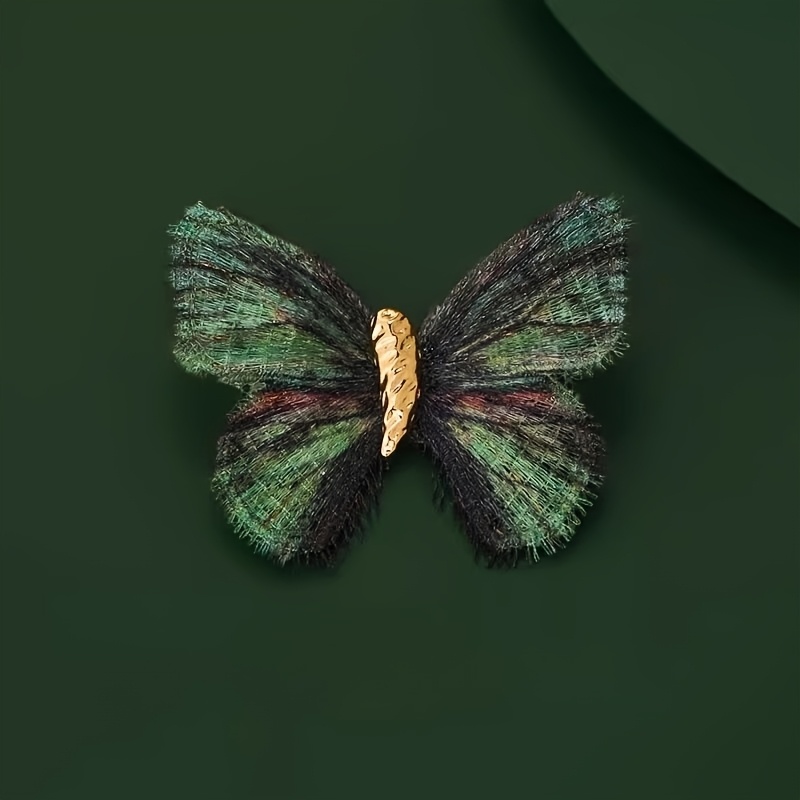 TEMU Broche retro lujoso degradado bordado con , y exquisito, traje, adorno anti-nudista, corsage, pin de diario, banquete, accesorio que