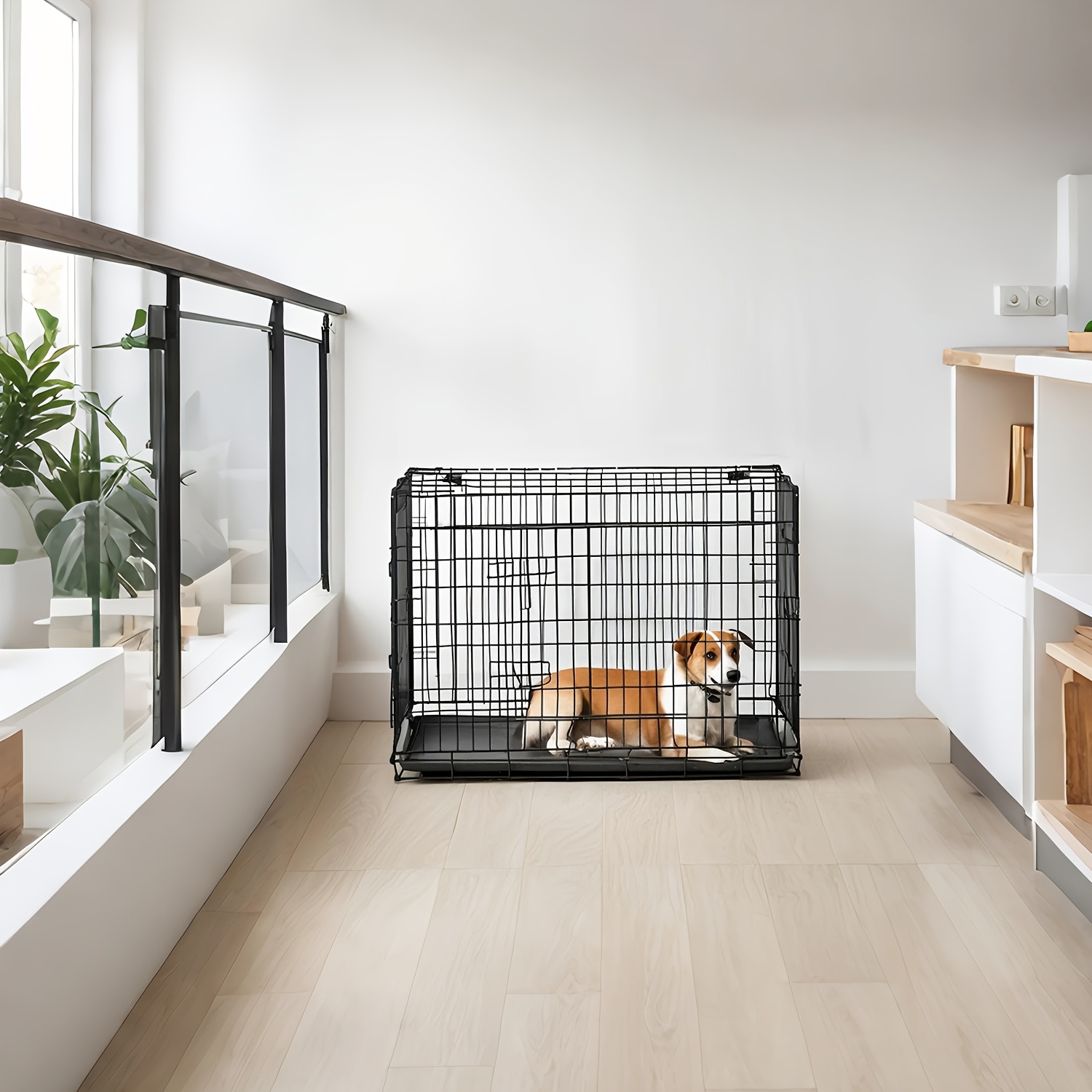 TEMU Casa plegable para perro, , negra