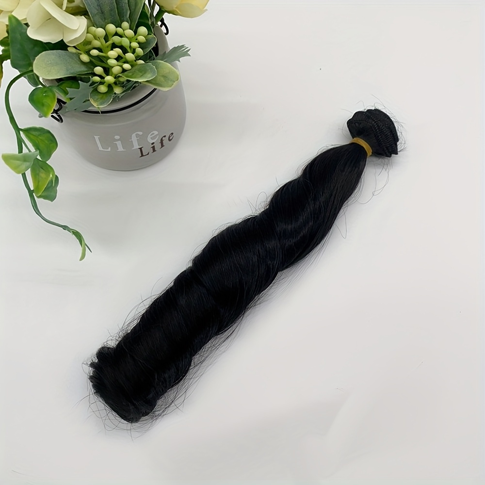 Testa Per Bambola BJD 11.5 Pollici, Capelli Neri Ondulati, Fai-da-te, Artigianale, 1/6 Scala