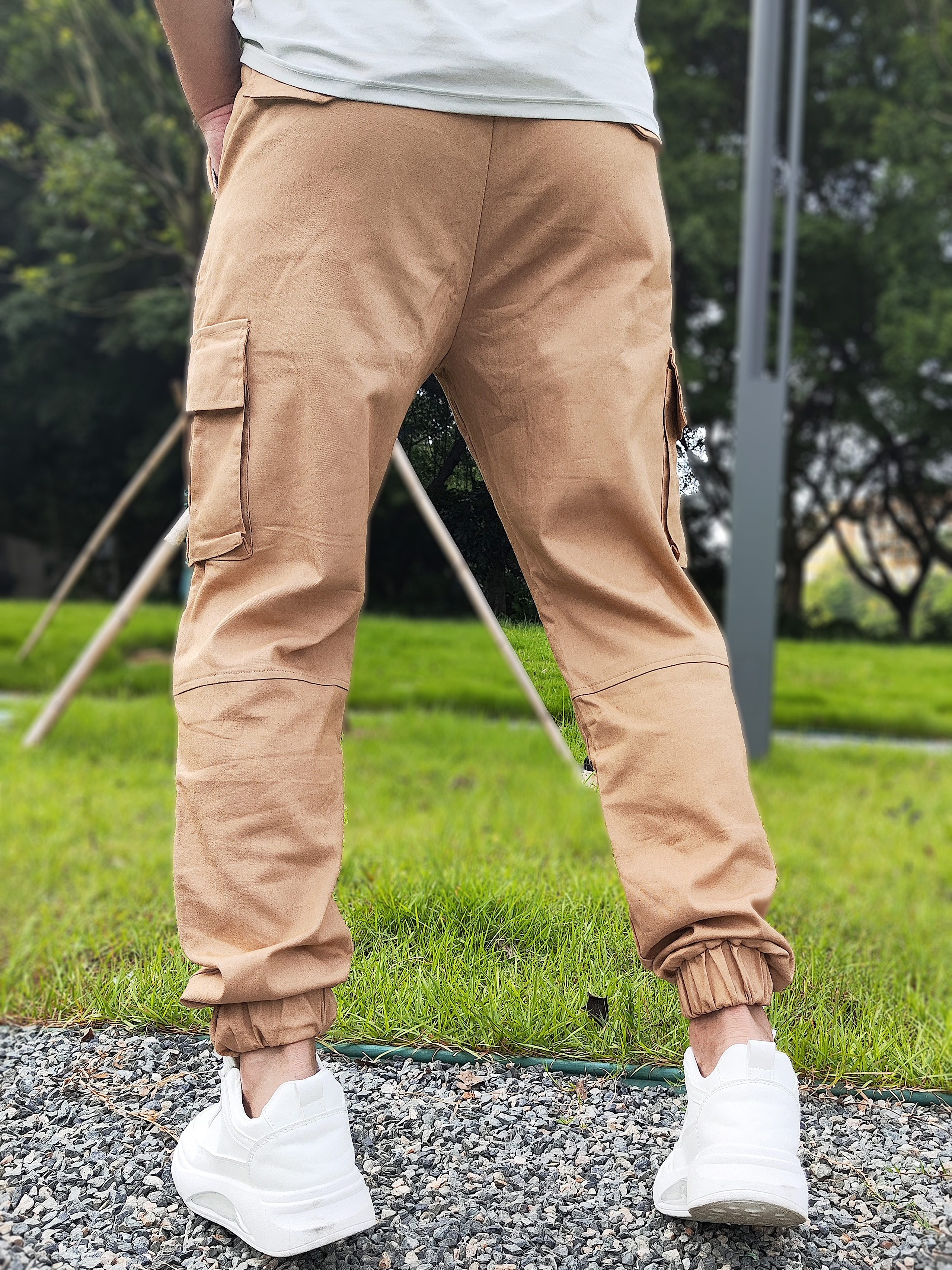 Pantalon Caqui Pantalon Casual Para Hombre 1pc Pantalones Cargo