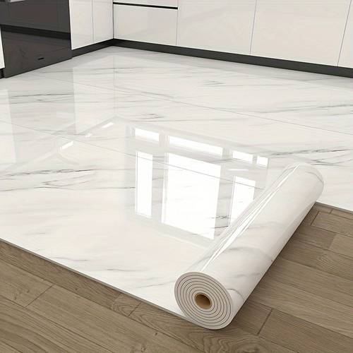 1 roll extra thick marble floor and wall stickers 3 0m x 59 99cm peel and stick removable vinyl tiles for bathroom room and bedroom renovation waterproof easy clean self marble design in